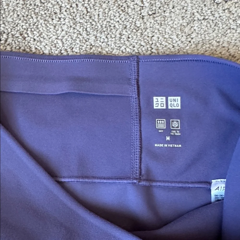 Uniqlo Purple Bike Shorts Activewear Workout Stretch SIZE M